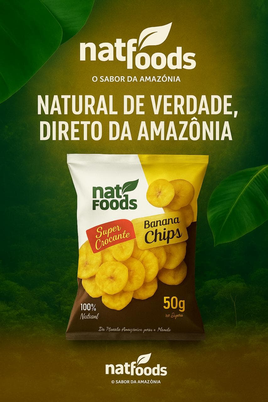 Chips de banana Natfoods sabor Lemon Pepper