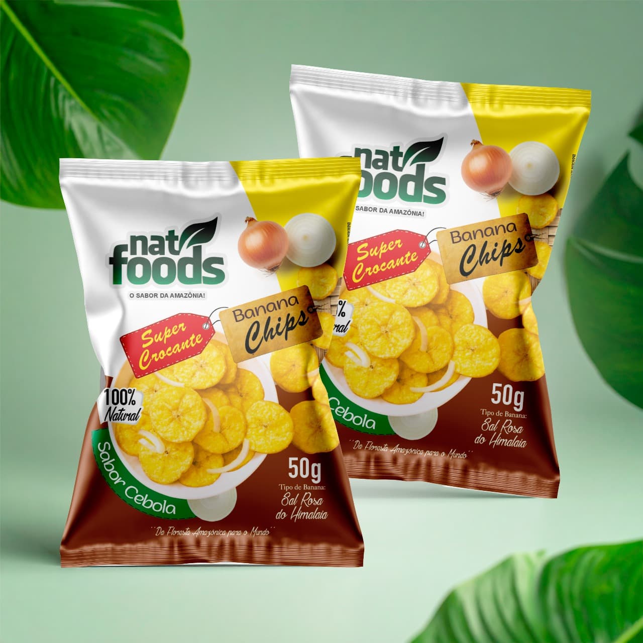 Chips de banana Natfoods sabor Canela