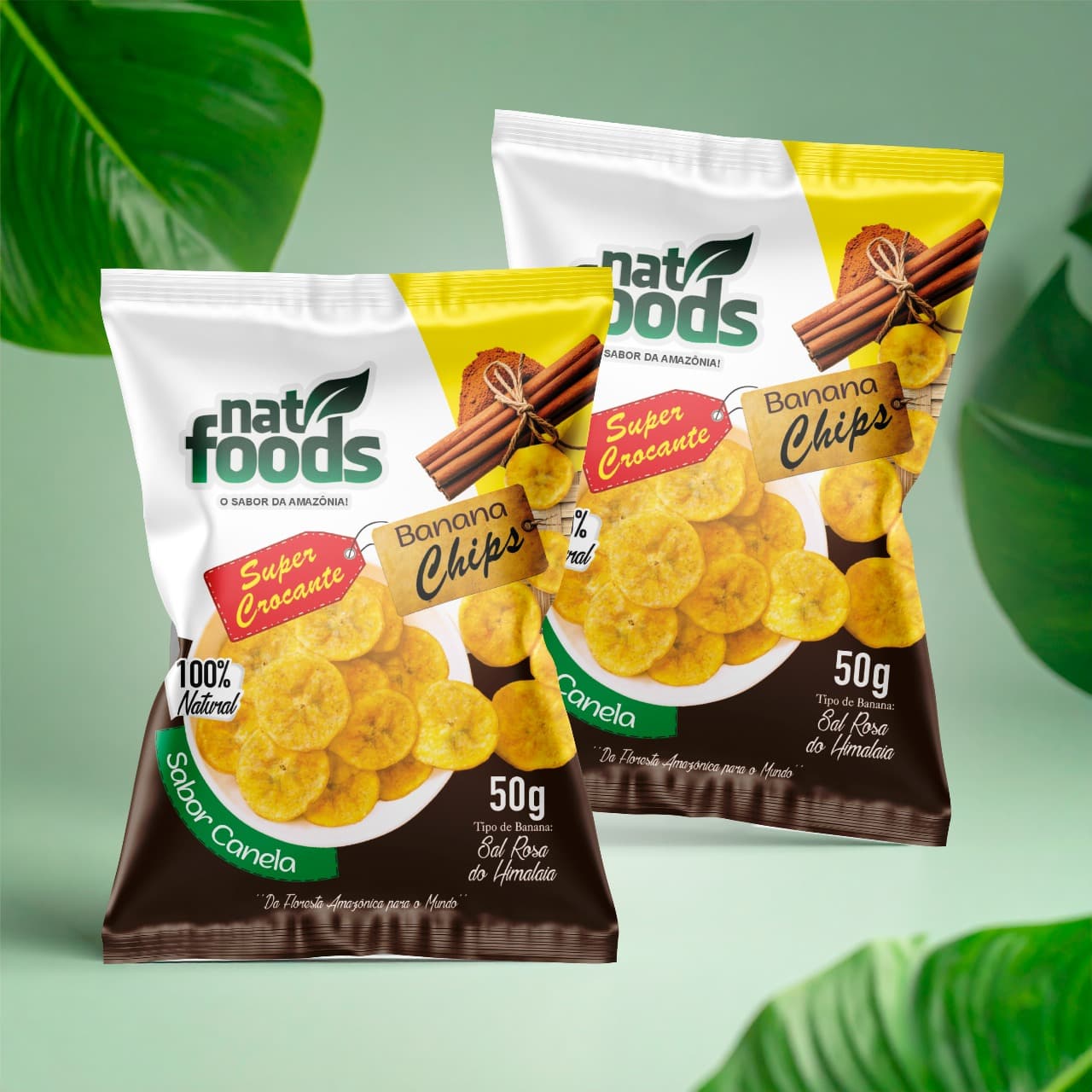Chips de banana Natfoods sabor Cebola